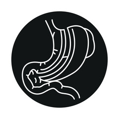 Gastrectomy line black icon.