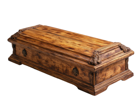 A coffin on a transparent background