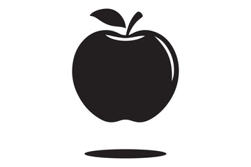 apple silhouette vector illustration 