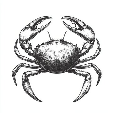 recommend clip art: Intricate line drawings and sketches will be transformed into a generative ai raster illustration, with the claws raised. A black and white image.