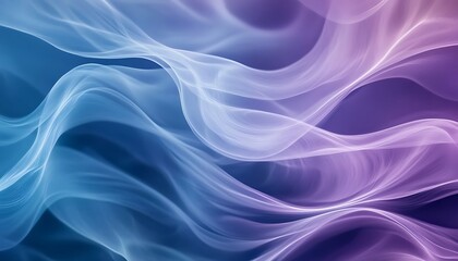 Soothing Abstract Background with Flowing Lines and Gradient of Cool Blues and Purples