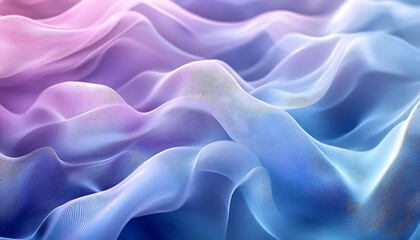 Obraz premium Soothing Abstract Background with Flowing Lines and Gradient of Cool Blues and Purples