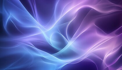 Obraz premium Soothing Abstract Background with Flowing Lines and Gradient of Cool Blues and Purples