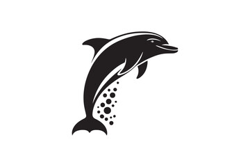 Dolphin silhouette vector illustration