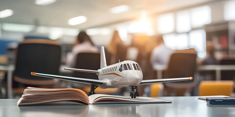 aviation training and engineer education concept	