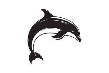 Dolphin silhouette vector illustration © Madhusudan