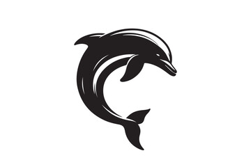 Dolphin silhouette vector illustration
