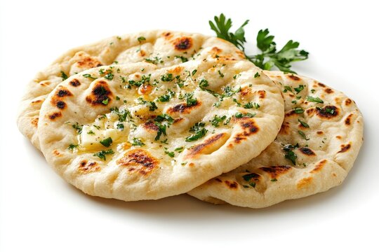 Delicious homemade garlic naan breads