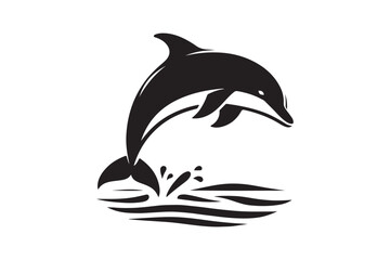 Dolphin silhouette vector illustration