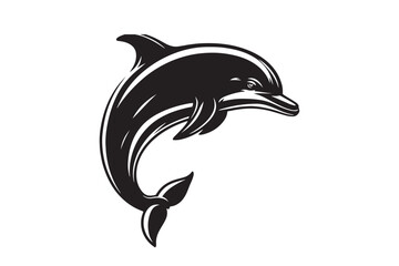 Dolphin silhouette vector illustration