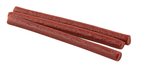 Sausage sticks cut out isolated transparent background