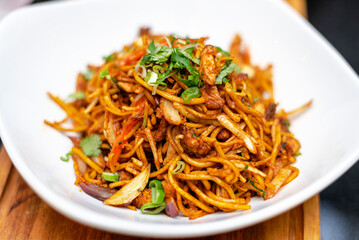 Asian stir-fried noodles