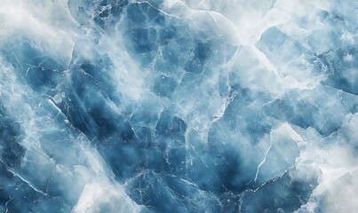Obraz premium Soft Blue Marble Texture Background with Subtle White and Grey Veins, Matte Finish