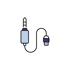 Audio Jack icon design with white background stock illustration