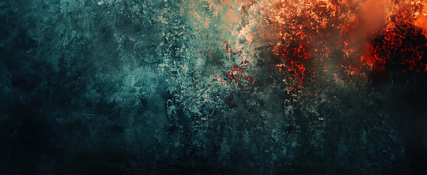 Dark Moody Grunge Background with Rich Textures and Edgy Feel - Detailed Illustration Front View