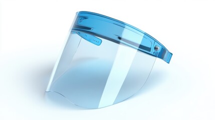 Protective Medical Face Shield on White Background for Safety and Health Care Concept