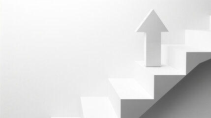 A single upward-pointing arrow on a white background, ideal for illustrating business growth, progress, and positive trends in financial contexts.