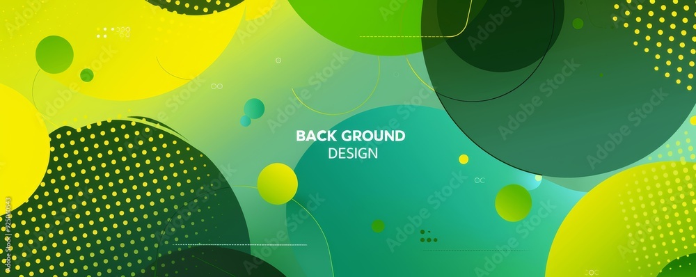 Canvas Prints abstract green and yellow luxury wallpaper pattern with text 