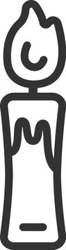 recommend clip art: キャンドルのアイコン（線画）のイラスト