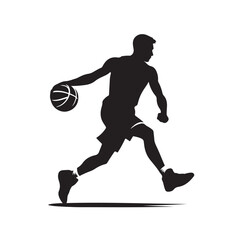 Basketball player silhouette vector illustration