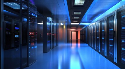 State-of-the-Art Data Center with Biometric Access Controls and Secure Entry Points