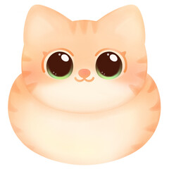 Orange cat cute classic cat loaf position paining Hand drawn water colors Ginger cat appreciation day