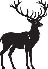 
A deer silhouette captures the elegant outline of a deer, emphasizing its antlers and stance.