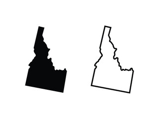 Idaho maps vector isolated on a transparent background