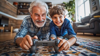 Grandpa & grandson gaming fun!