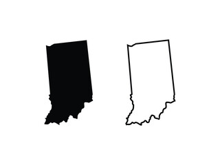 Indiana maps vector isolated on a transparent background