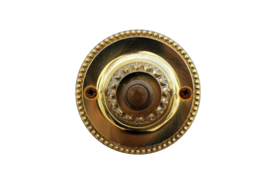Old brass doorbell button