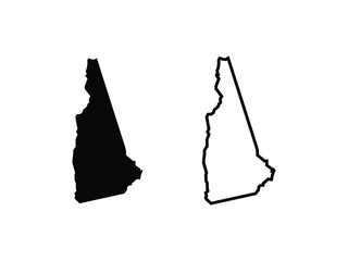 New Hampshire maps vector isolated on a transparent background