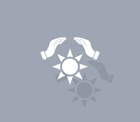 Obraz premium Vector icon of white color with shadow on gray background