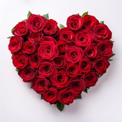 Top view of Valentine day gift with rose and wine, festive design concept for special holiday dating meal.