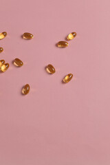 Tablets on monochrome background