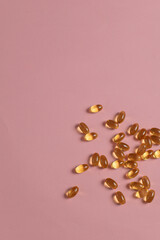 Tablets on monochrome background