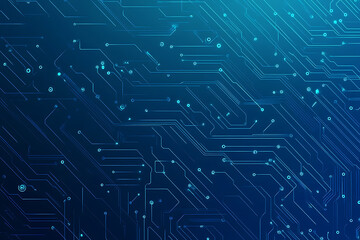 Futuristic vector illustration of a blue circuit board with intricate digital tech elements, perfect for advanced technology backgrounds.