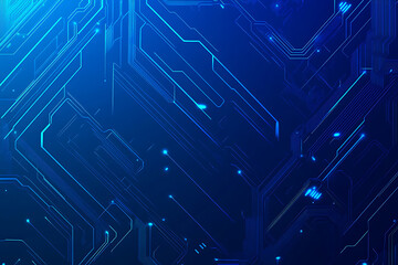 Futuristic vector illustration of a blue circuit board with intricate digital tech elements, perfect for advanced technology backgrounds.