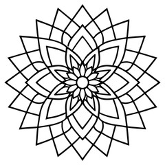 Obraz premium new style line art mandala photo