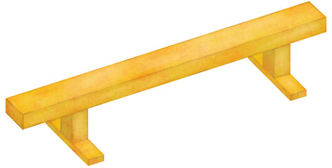 シンプルな平均台のイラスト