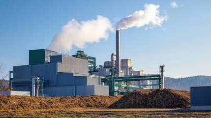 Biomass power plant utilizing organic materials to generate sustainable energy