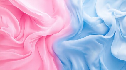 Obraz premium A pink and blue fabric with a wave pattern