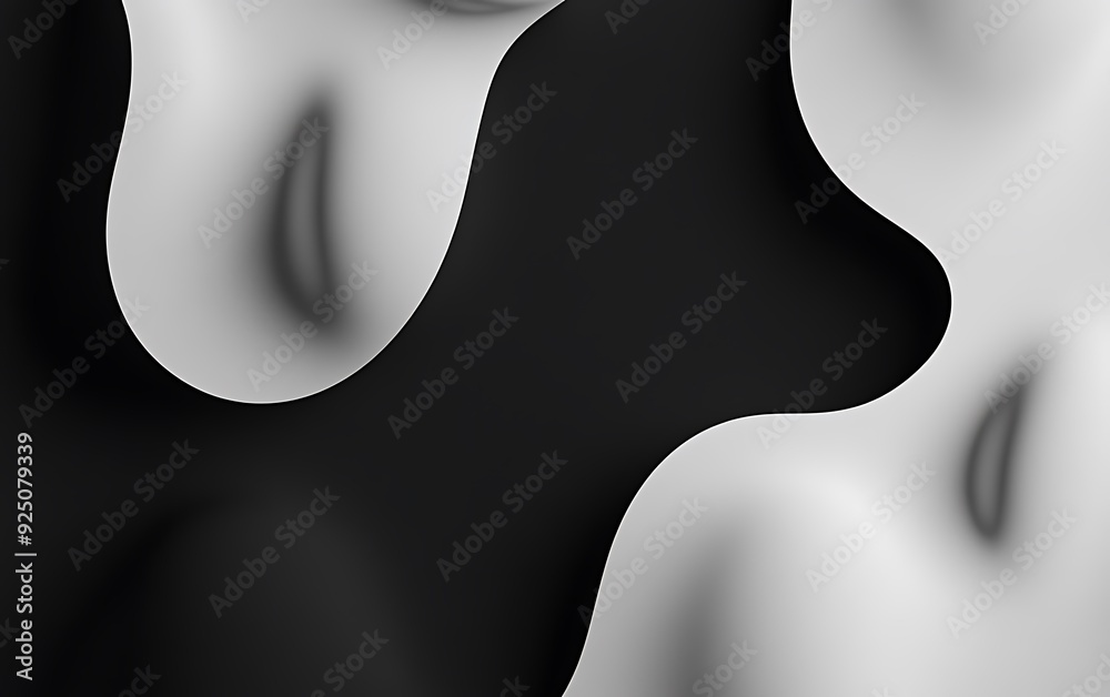 Poster minimalist modern abstract background with black and white shapes and negative space