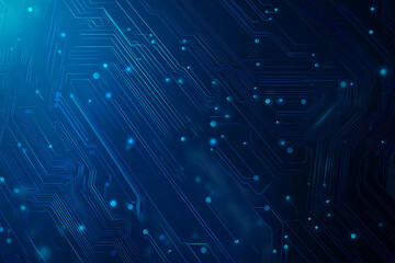 Futuristic vector illustration of a blue circuit board with intricate digital tech elements, perfect for advanced technology backgrounds.
