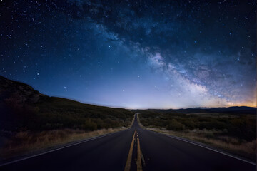 Fototapeta premium clear Starry night with the Milky Way Galaxy