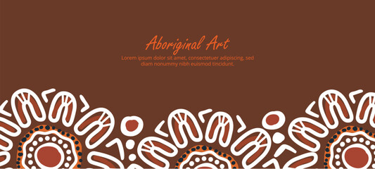 A visually striking vector border incorporating Aboriginal designs