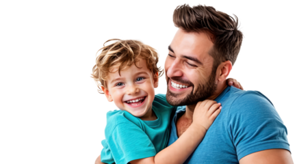 family love of a mother and son carrying with care isolated on white or transparent png