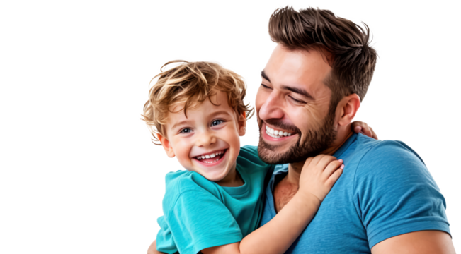 family love of a mother and son carrying with care isolated on white or transparent png - Powered by Adobe