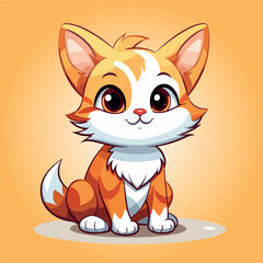 Obraz premium American Cute Cat Victor Illustration