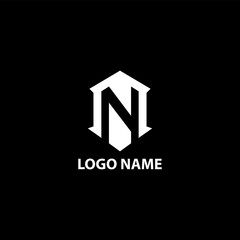 initial MN arrow modern logo design vector